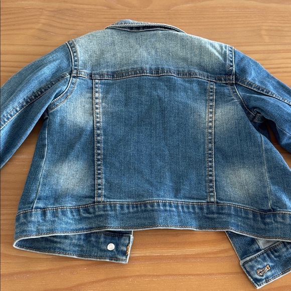 Little Me Denim Jacket with Pink & Yellow Floral Embroidery - Picture 8 of 8